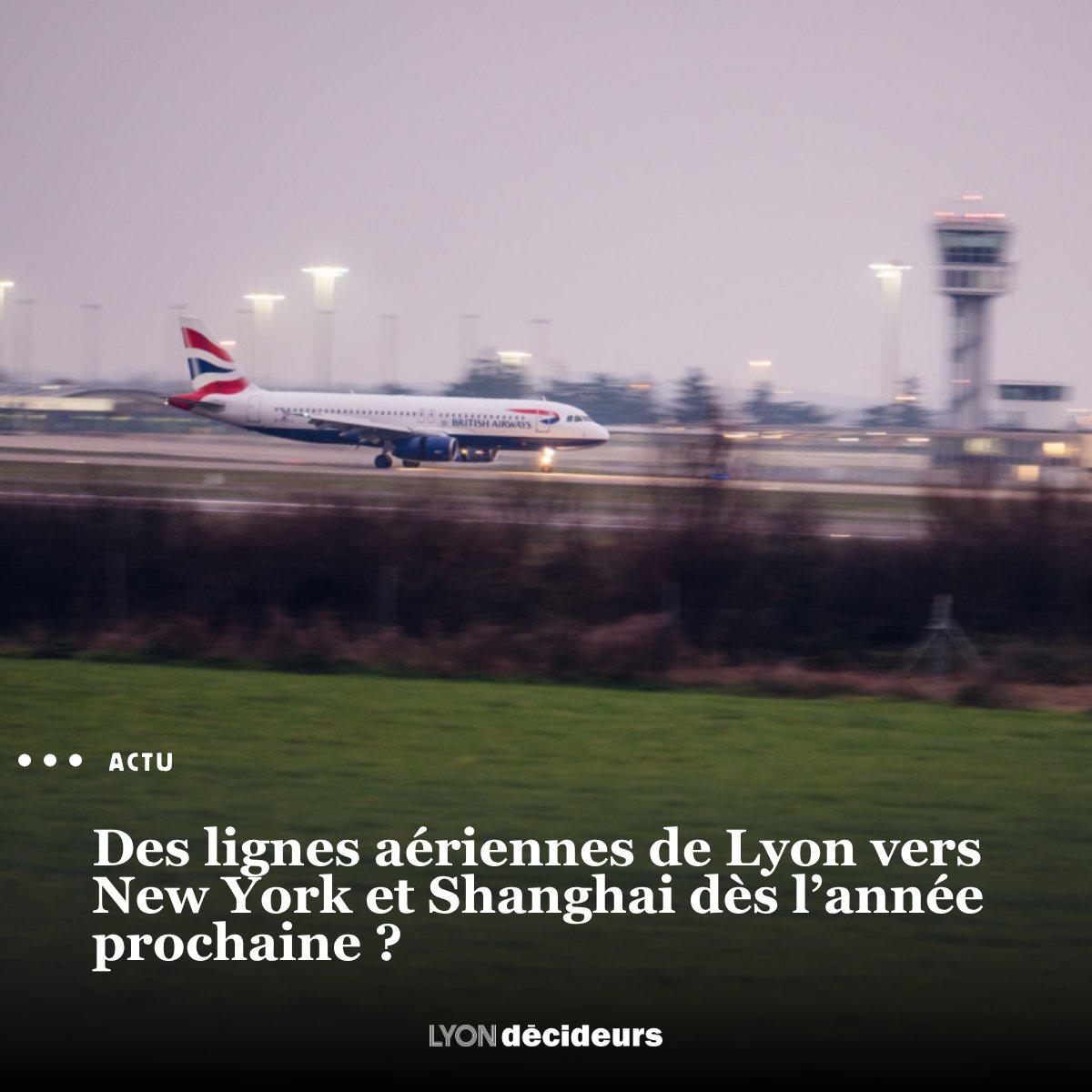 LyonDecideurs's tweet photo. La création d’une liaison aérienne entre Lyon et Shanghai est espérée « dès l’année prochaine » par Philippe Valentin, le président de la CCI Lyon Métropole. 

D’après nos informations, la réouverture d’une ligne vers New York est aussi dans les tuyaux.

https://t.co/Knn7oLj3YH https://t.co/X2gGer2JQL