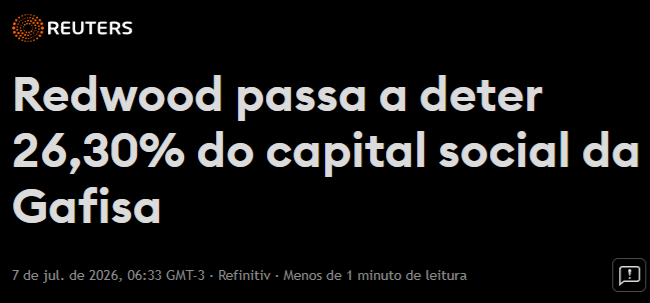 Mercado_Milion's tweet photo. #GFSA3 #Gafisa
Gafisa: LAD Capital Gestora de Recursos passou a deter 36,2M ações ON (22,61% do capital social da Cia).
Gafisa: Ravello Fundo de Investimento passou a deter 42,1M ações ON da Cia (o que representa 26,30% do capital social). https://t.co/7XkR3CVs3w