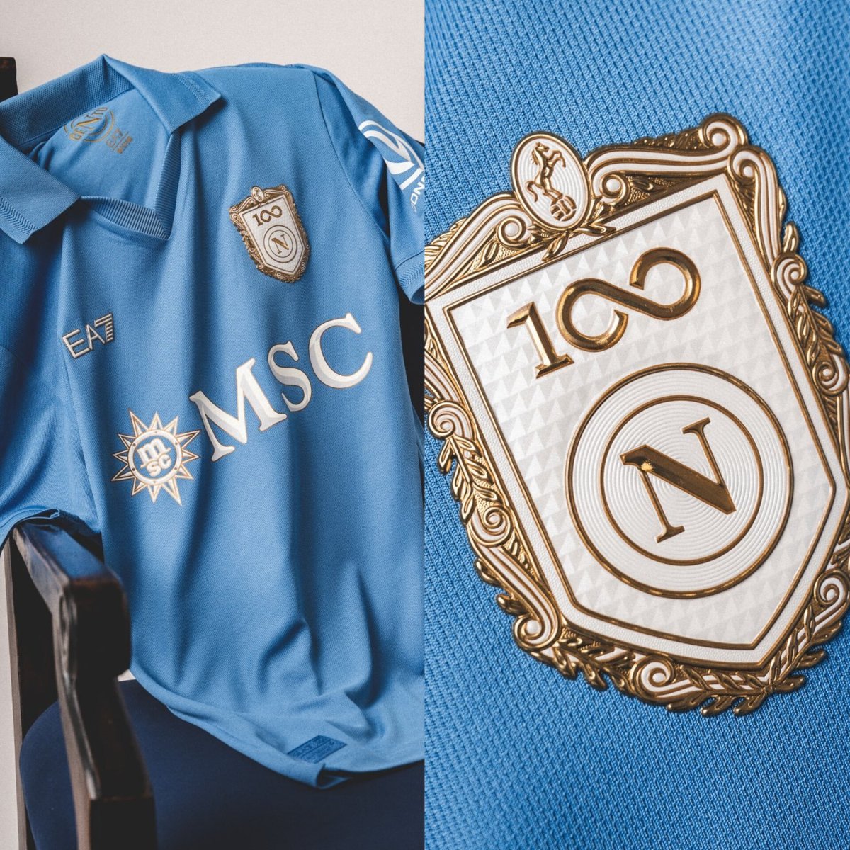 Transfery_'s tweet photo. ‼️ 🇮🇹 Napoli zaprezentowało swoje koszulki na 100-lecie klubu!

Kibice są zgodni - FENOMENALNE trykoty z okazji okrągłej rocznicy istnienia ekipy z Neapolu! 🔵 https://t.co/mcfOn9Y1nG
