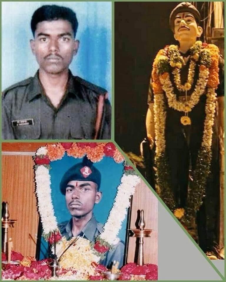 priority_n's tweet photo. An #UnsungHero of #KargilWar followed his regimental motto
“स्व:धर्मे निधनम् श्रेय:”
#LestWeForget Just  2mnths after marriage he was Immortalized on Jul 7, 1999 for protecting us. 

Homage to VEERA MADRASI
LANCE NAIK M Y RAMCHANDER
8 MADRAS
on his Balidan Diwas today.
#KnowYourHeores