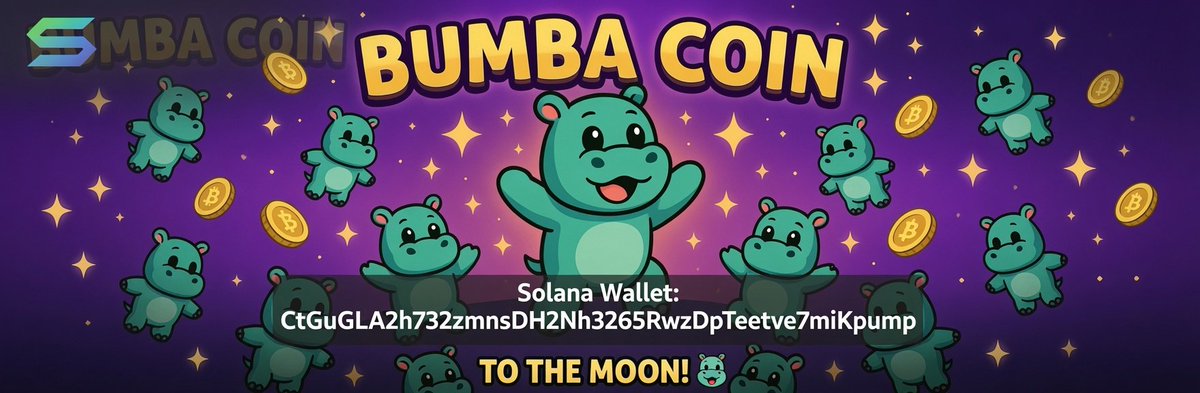 CryptoKing_2020's tweet photo. 🚀 Discover $Bumba 👈 A Rising Gem on Solana 💎🔥

A fast-growing project with a strong community, growing momentum, and huge potential! ⚡🌕

$Bumba isn't just another memecoin — it's building a loyal community and catching the attention of early supporters looking for the next big opportunity. 💯🚀

Get in early because $Bumba 👈 could be one of Solana's next breakout projects! 💎✨

Why people are watching $Bumba 👀

✅ Strong Community 💪
✅ Low Market Cap 🚀
✅ Early Entry Opportunity 🔥
✅ Built on Solana ⚡
✅ Massive Growth Potential 📈

🔥 The mission is simple: Buy • Hold • Grow Together 💎

Don't miss your chance to join before the next wave of momentum! 🌊🚀

📍 Contract Address (CA):
"CtGuGLA2h732zmnsDH2Nh3265RwzDpTeetve7miKpump"

🚀 https://t.co/uhjvQBFMBE:
https://t.co/lMeLbhIsJW

📊 DexScreener:
https://t.co/YnXgD03LMp

🎵 TikTok:
https://t.co/RrVCyjvWQJ

📈 Follow on X:
https://t.co/gRUsHcVHmg

⚠️ DYOR (Do Your Own Research)

#Bumba #Solana #SOL #Crypto #Memecoin #CryptoCommunity #SolanaGem #CryptoGem 🚀💎
