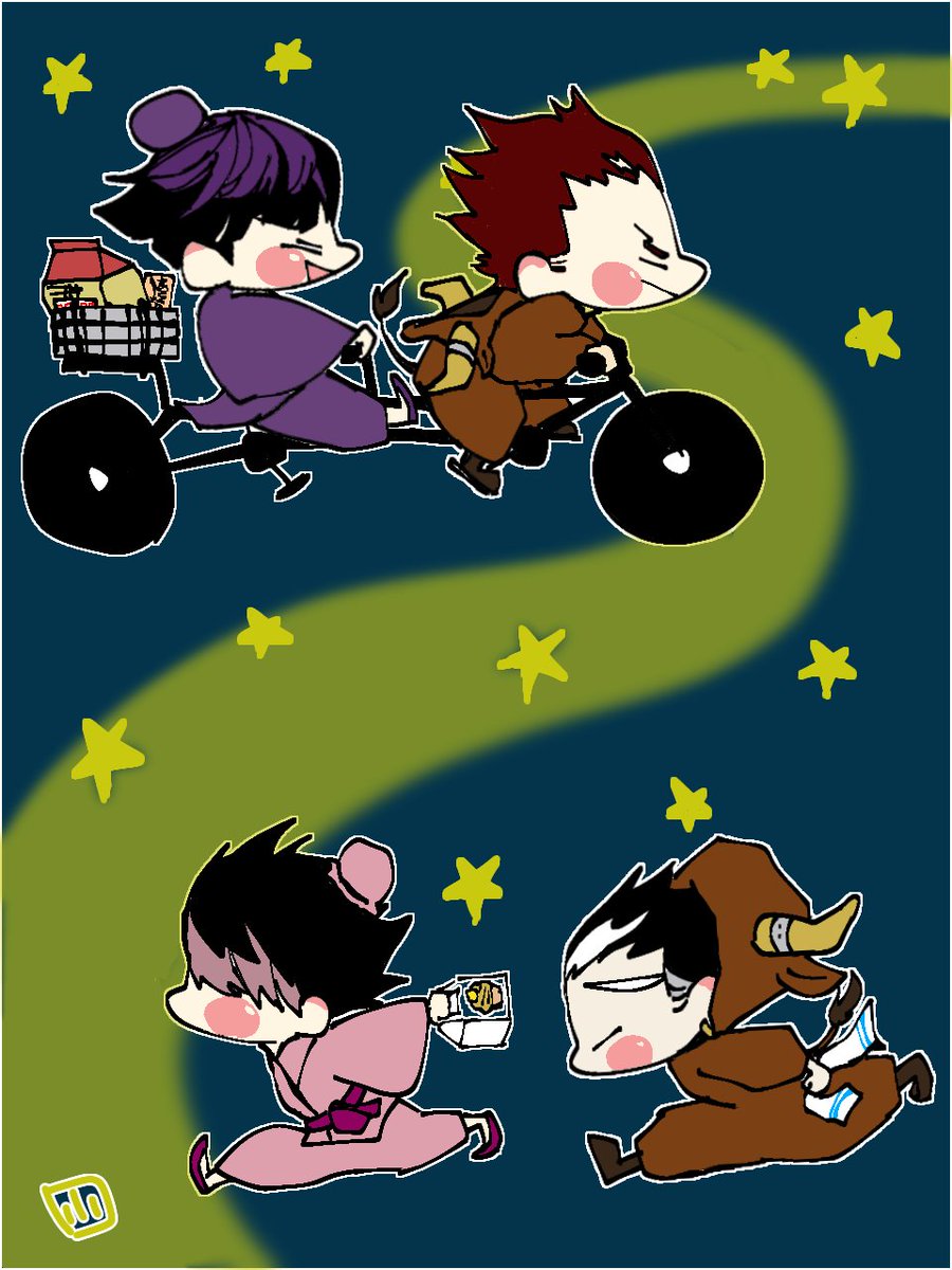 come4129's tweet photo. 走る主従🌌
鳴保（⭐️）斑立（🐮） https://t.co/IUghBTcOtu