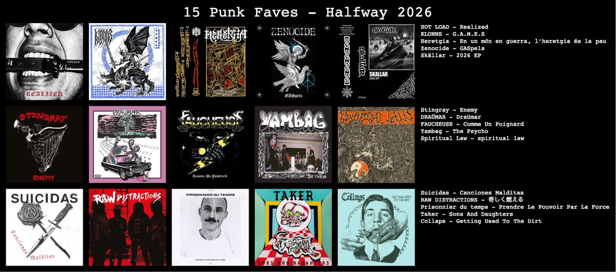 MoonButcher's tweet photo. Punk Faves So Far…
Tell me what I’m missing! https://t.co/38fdAgbxhK