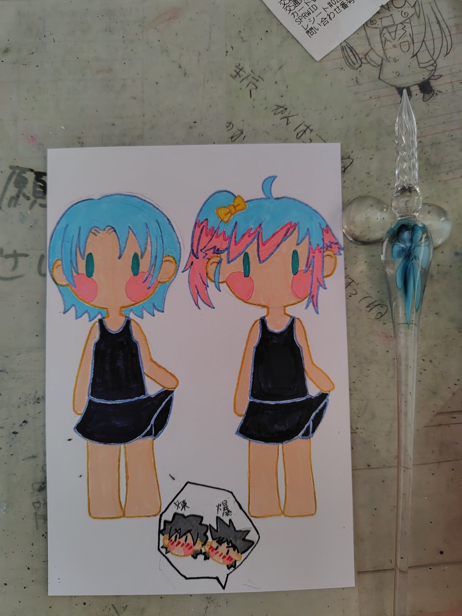 koisi_jbk's tweet photo. @Yokohamaslot777 ジバクくんの爆雹の二次創作絵を中心に活動し、たまに他アーミンそれ以外の他ジャンルも描きます✒️
ガラスペンと色鉛筆、水彩毛筆でアナログ、たまにデジタルでやってます!
よろしくお願いします✨

#絵描きさん交流会
#手描き絵描きさんとつながりたい https://t.co/IO3UTWby8J