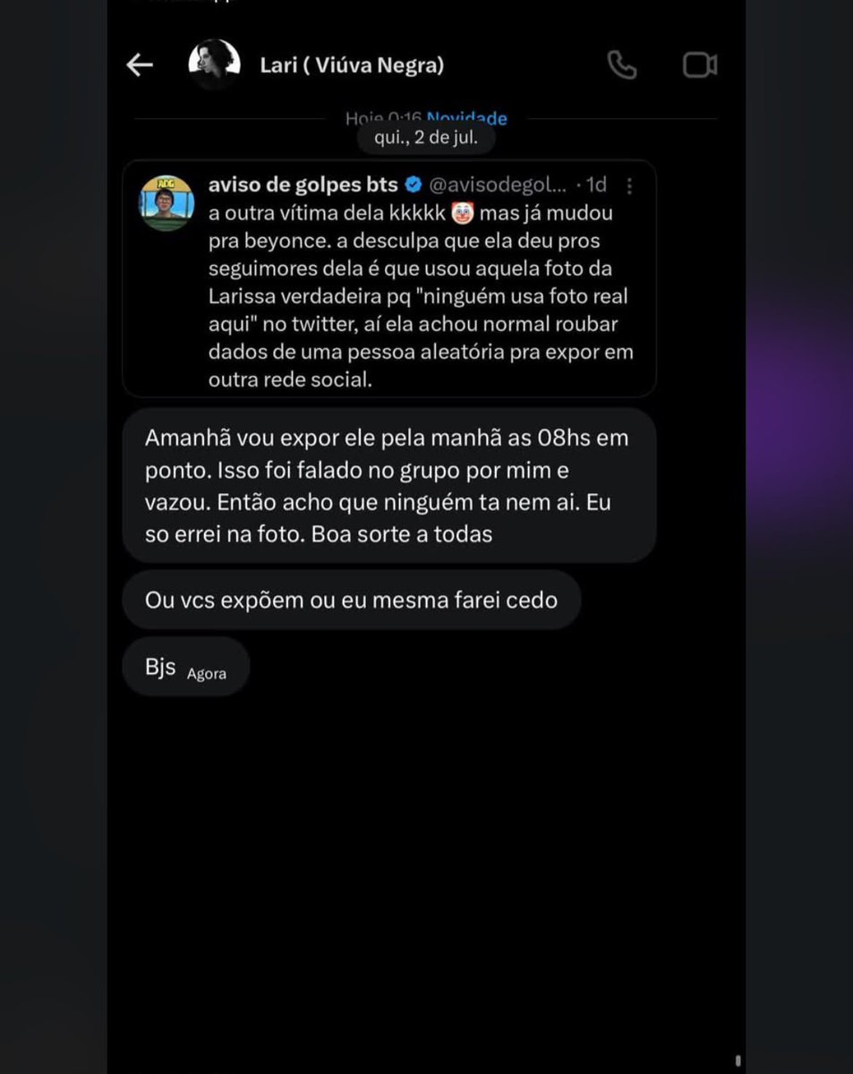 avisodegolpe's tweet photo. novas atualizações kkkkkk ai que preguiça, mas enfim, só postamos pq, dependendo do que ela postar (SE postar) pode ser bem ruim pra quem vai ter os dados vazados nos comprovantes do q pagaram pro vingador. e é complicado tb pq não tem como exatamente denunciar essa pessoa, é fake né