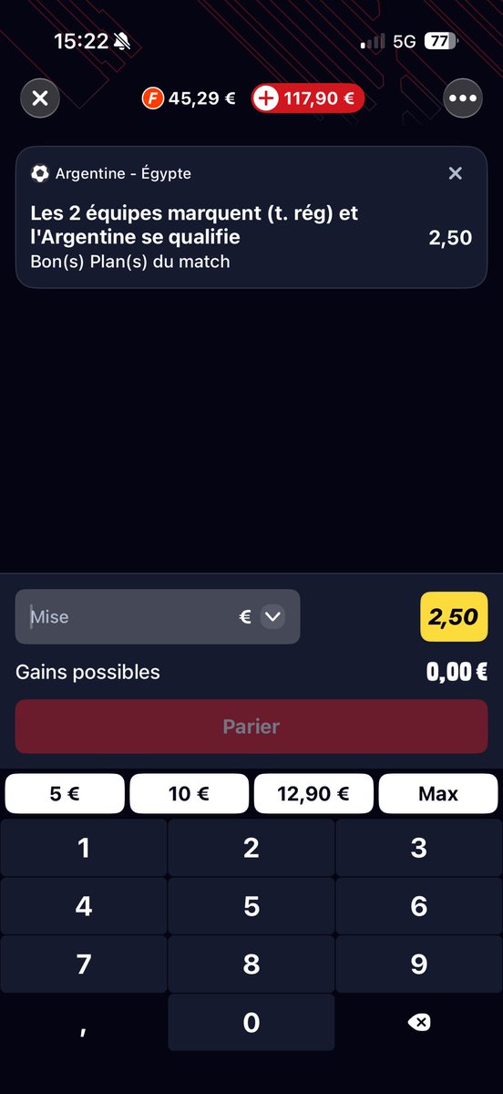 timfiot's tweet photo. @Betclic Fiotim
Je pars sur ça https://t.co/SAoaU2CR1d