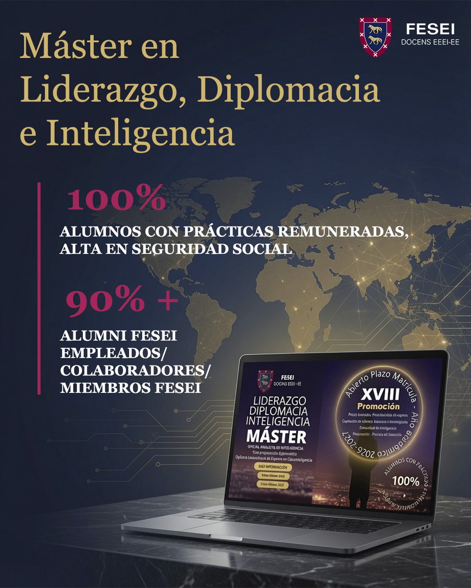 FESSEI's tweet photo. 100% de nuestros alumnos reciben
prácticas remuneradas con alta en la Seguridad Social.
90%+ de nuestros alumnos acaban con empleo.
🫵¡Únete a nuestro Máster!💪 https://t.co/5eTSaW965V