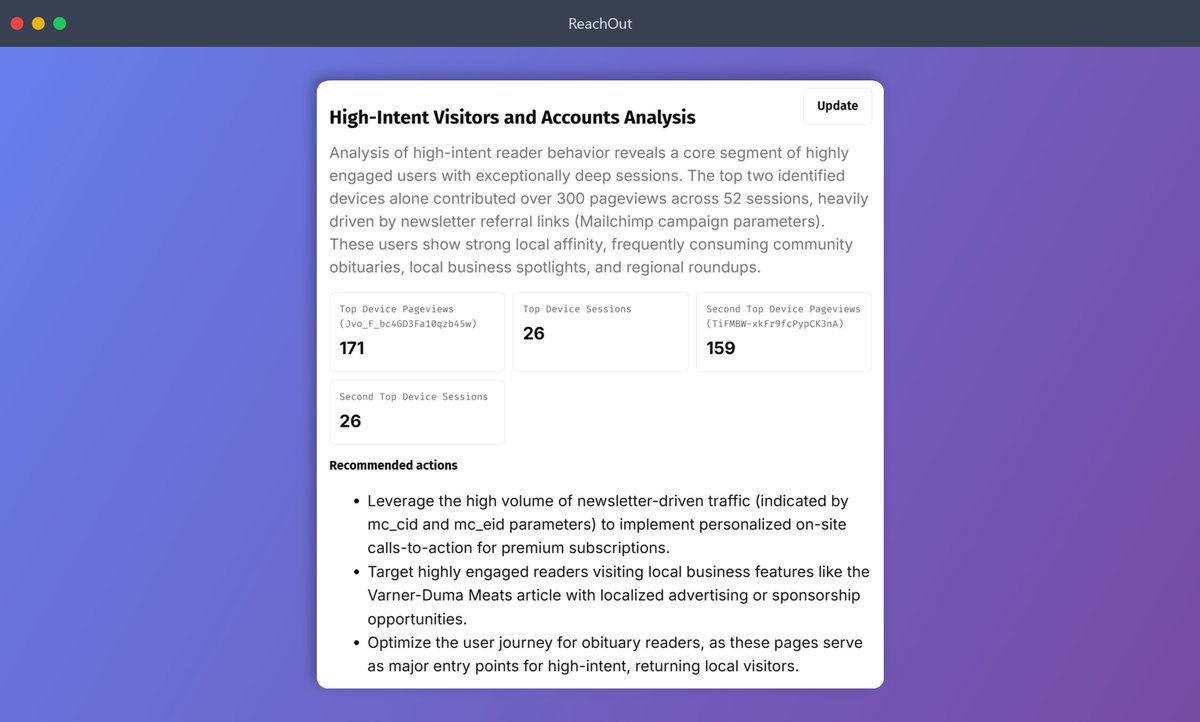 usereachout's tweet photo. Testing 1, 2, 3... we have been quietly cooking a while. Marketing automations are no longer complicated dashboards, conditional flows and low visibility. They are agent-driven and smarter than ever with business rules, analytics lookups, and AI summaries https://t.co/wRaIT9smYC