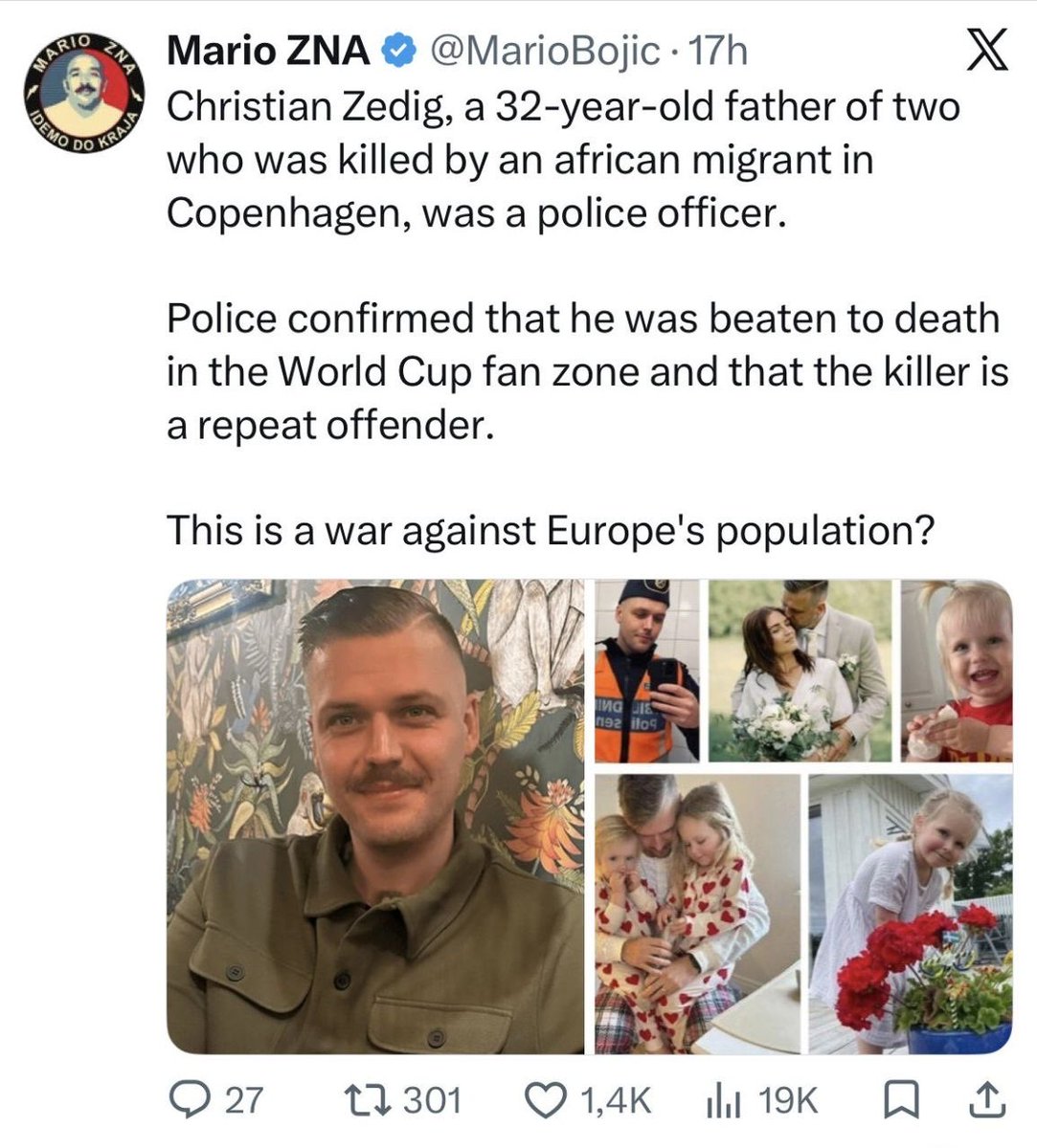 soroshijueputa2's tweet photo. Te metes cinco minutos en Twitter y sólo ves historias y más historias de europeos blancos siendo asesinados, violados o agredidos por inmigrantes, sobre todo por negros de África, magrebíes y Sudaméricanos. Si no fuera por algunas redes sociales gestionadas por particulares, nunca nadie oiría hablar de estas historias. La verdad, junto con las cientos de miles de víctimas blancas europeas de la inmigración masiva, simplemente serían enterradas y silenciadas por los Mass Media, todos ellos propiedad de grandes fondos de inversión internacionales de capital judío ✡🕎