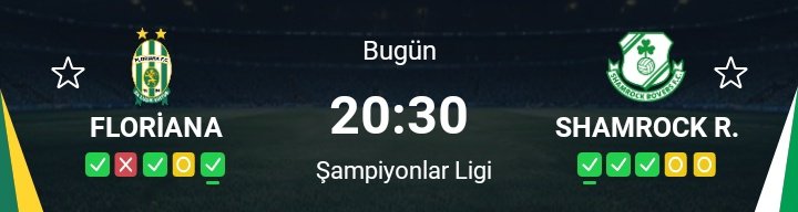DonBaggioo's tweet photo. 🇲🇹 Floriana ⚔️ Shamrock Rovers 🇮🇪

📊 İdeal Tercih: MS 2
⚡ Riskli Tercih: MS 2 &amp; KG Var
🎯 Skor Tercihi: 1-2 https://t.co/V1ZfzruzaZ