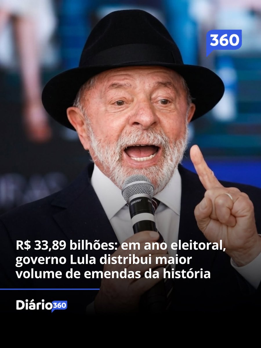 MachadoDarlon's tweet photo. 🚨🤑🚩😠/ O governo do presidente Lula (PT) pagou R$ 33,89 bilhões em emendas parlamentares entre janeiro e 4 de julho de 2026. O valor, divulgado pelo jornal O Estado de S.Paulo, representa o maior montante já registrado para o período pré-eleitoral na história do país. Os dados são do sistema Siga Brasil, mantido pelo Senado Federal.
