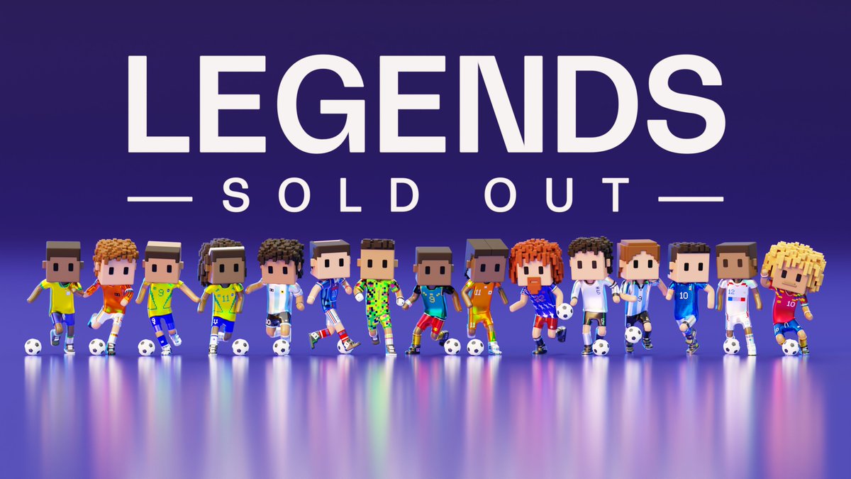 MeebitsNFTs's tweet photo. Excited to announce that our Meebits Futbol Legends have minted out.

The @meebitsfutbol Bracket and Fantasy competition are entering their final stages, stay tuned for all the action! https://t.co/XHBxF1xdV7