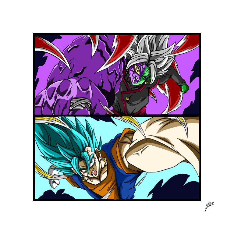 Xscape_xn's tweet photo. Vegetto vs Zamasu

#vegetto #zamasu #dragonball
#db #fanart https://t.co/IMIyCjZs9o