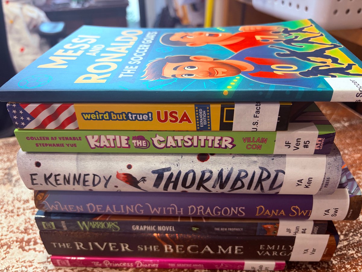EudoraPublicLib's tweet photo. 📚 Fresh arrivals are getting shelf-ready!

New children's &amp; teen books—including graphic novels, fantasy, nonfiction, and more—will be hitting our shelves soon. 👀

Which title catches your eye first?

#NewBooks #Library #TeenReads #ChildrensBooks #EudoraCommunityLibrary https://t.co/UECwZSCGJ2