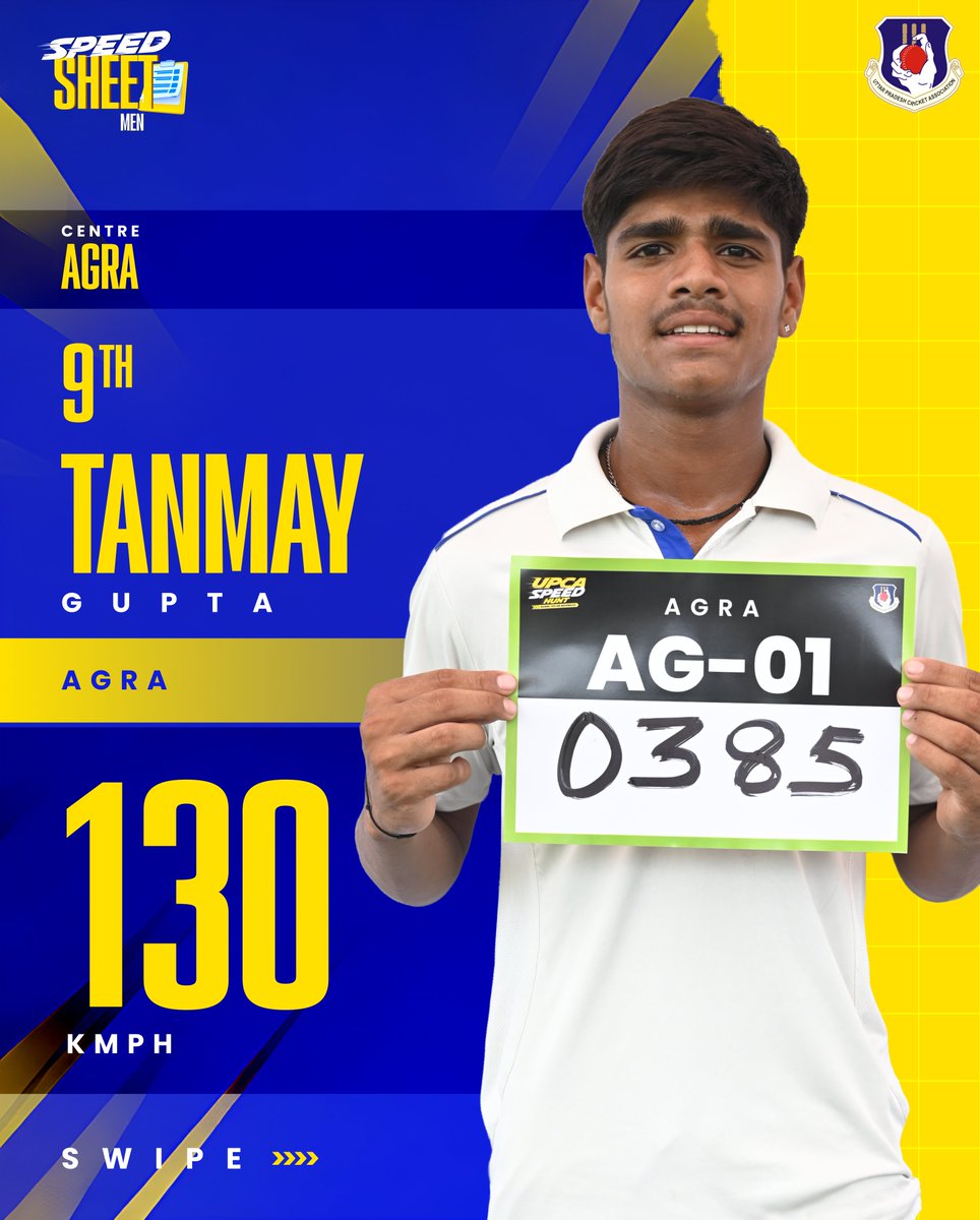 UPCACricket's tweet photo. Presenting more of the fastest male bowlers from UPCA Speed Hunt Agra. @BCCI
#UPCASpeedHunt #UPCA #Agra https://t.co/PJDjydhWO8
