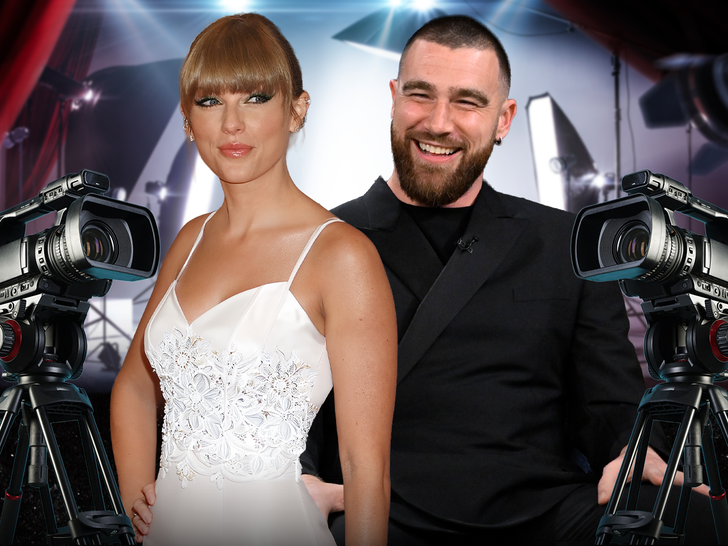 TMZ's tweet photo. Taylor Swift and Travis Kelce: singer not sharing wedding footage with Swifties on big screen.

Details: https://t.co/yZmlsWZZby https://t.co/vKqgEMsj4c