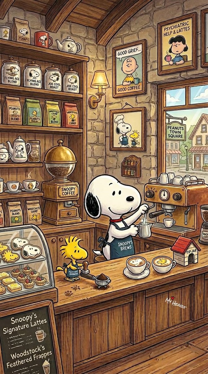 Snoopy198961's tweet photo. 🐾 In Snoopy's world... happiness is served with every cup. ☕🤎 https://t.co/N56errr9bP