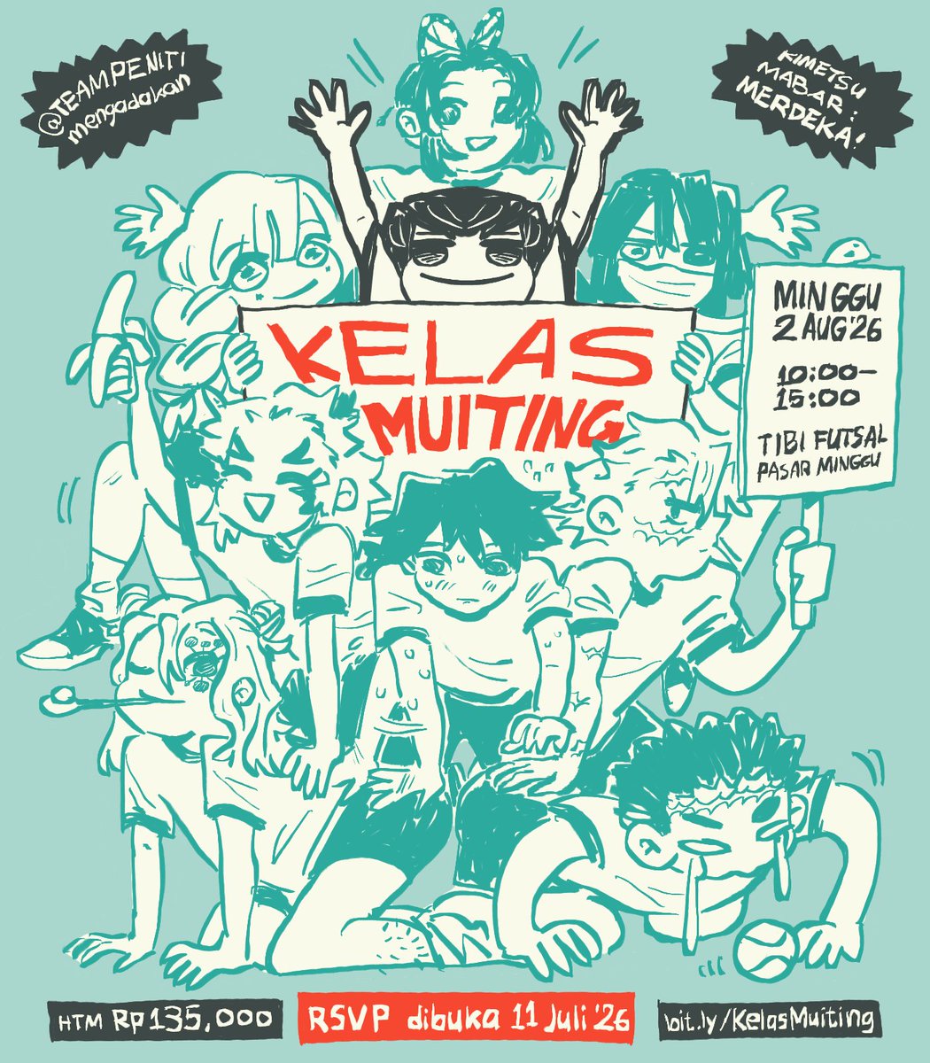 TEAMPENITI's tweet photo. [RSVP &amp; Mail Order] KELAS MUITING #MUITING_BERKELAZZ !

Pendaftaran RSVP, Mail Order, dan Add Ons akan dibuka pada:

🗓 Sabtu, 11 Juli 2026
🕗 Pukul 20.00 WIB
🔗 https://t.co/VXHz5m7gln

Jangan sampai ketinggalan, yaa! 🇮🇩 https://t.co/tqMZ7euSJy