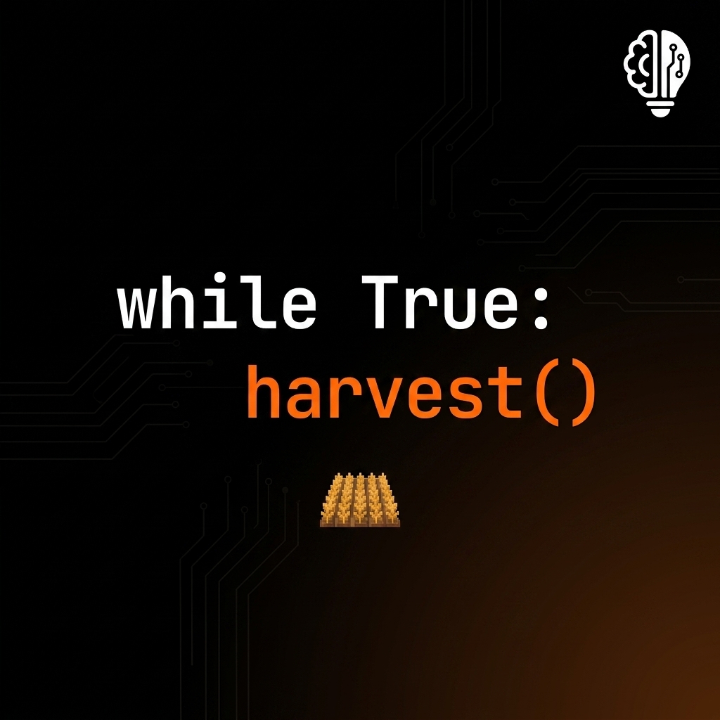 CognitoCoding's tweet photo. while True:
    harvest()

Two words. Runs forever. That's a while loop.

New Short — I used The Farmer Was Replaced to show why this is one of the most powerful concepts for beginners.

Watch → https://t.co/3Sl9Vn79dM

What line of code surprised you when you first ran it? https://t.co/bBT5mNNSMk