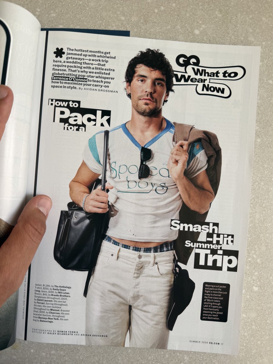 tf_oconnor's tweet photo. i’m in @GQMagazine ! so cool!! https://t.co/u2lzXCZHVZ