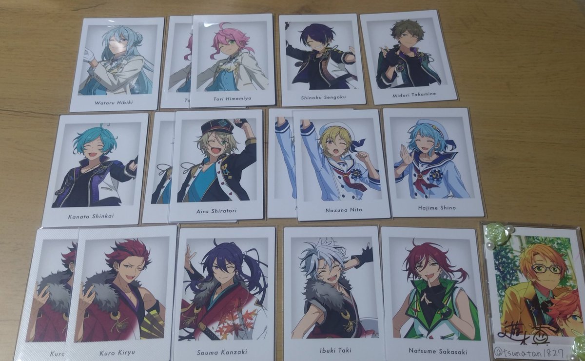 tsunatan1827's tweet photo. 【交換】あんスタ ぱしゃっつ 10周年

【譲】
渉 桃李 忍 翠 奏汰 藍良 なずな 創 紅郎 颯馬 維吹 夏目

【求】
真

まとめて優先
郵送交換
よろしくお願いいたします https://t.co/znrl0wFC5y