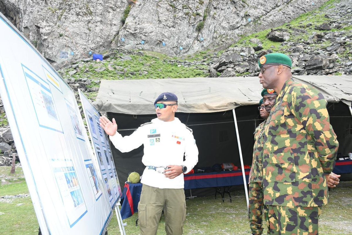 artrac_ia's tweet photo. High Altitude Warfare School

A Nigerian Army Delegation visited HAWS on 06 Jul 26.

The visit focused on studying mountain warfare capabilities, strengthening military diplomacy, and enhancing professional exchange and bilateral defence cooperation.

@adgpi https://t.co/HV0F2wfwCM