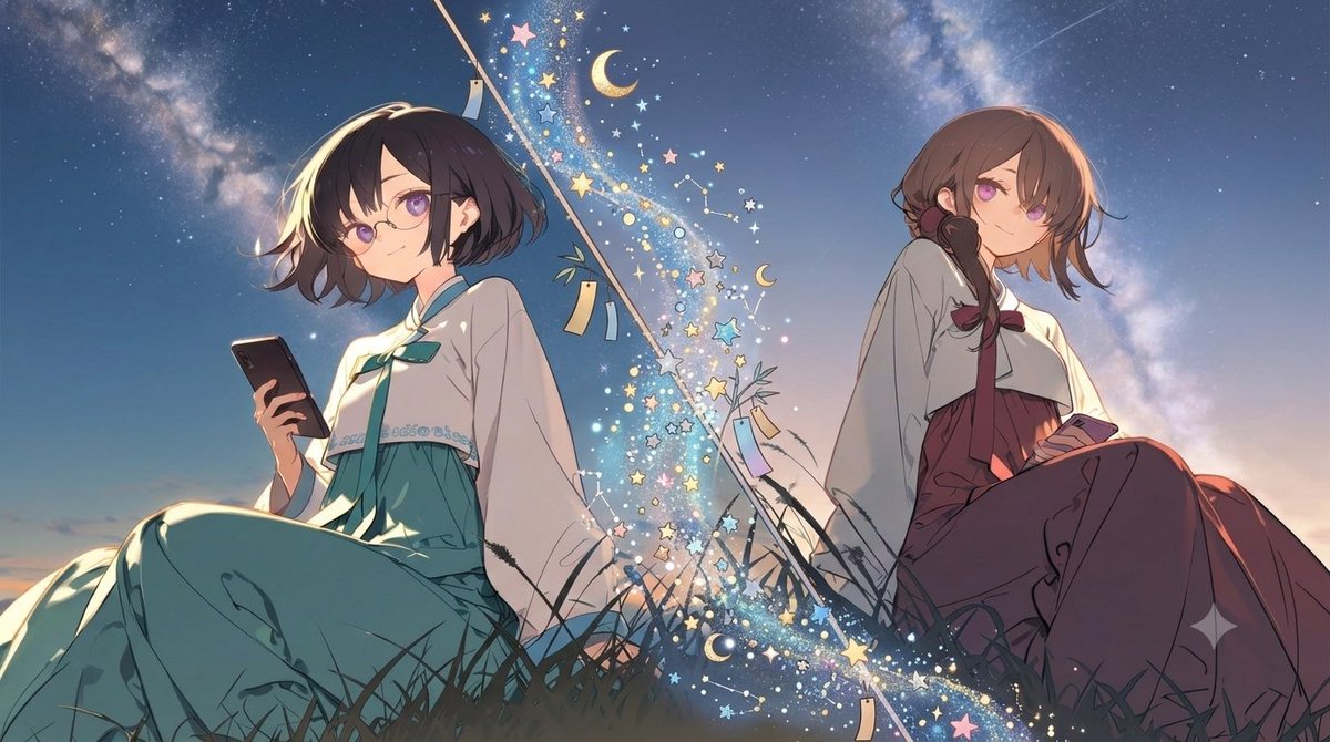 gaido324's tweet photo. #AIイラスト
#Spellai
主任と後輩ちゃんによる七夕。 https://t.co/sb0Y66ull8