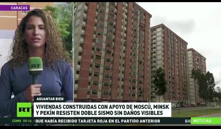 AecioEscalante's tweet photo. Viviendas en Venezuela de la Gran Misión Vivienda, construidas con apoyo de Rusia, Bielorrusia y China y entregadas al pueblo que carecía de viviendas, resistieron el doble sismo sin daños visibles, lo contrario a las lujosas edificaciones privadas, que se derrumbaron. https://t.co/JwExx49aim