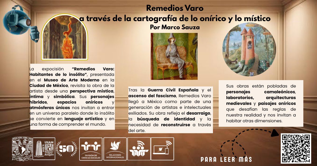 HorizontesInter's tweet photo. A través de sus pinturas, conocemos cómo el exilio, la identidad, la alquimia, el psicoanálisis y la imaginación convergen para crear un lenguaje artístico que trasciende fronteras y nos permite reflexionar sobre la cultura, la migración y el intercambio de ideas. https://t.co/442OYOBmLn