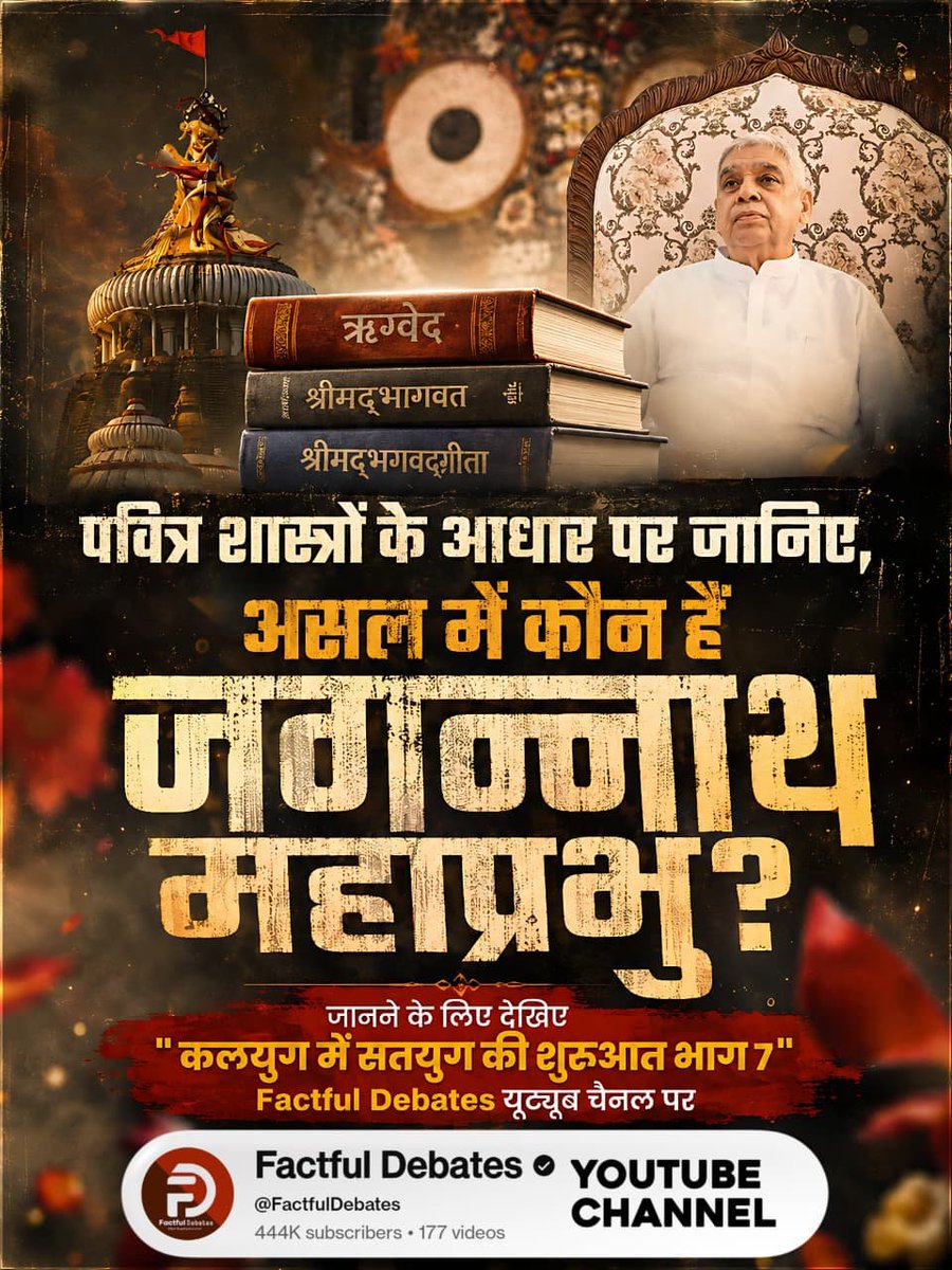 Ranjit05658985's tweet photo. गरीबी, अपराध और सामाजिक बुराइयों का अंत केवल आध्यात्मिक जागृति से संभव है। संत रामपाल जी महाराज के तत्वज्ञान को जानिए और Factful Debates YT Channel से जुड़िए।
#IndiaWillBecomeTheGoldenBird https://t.co/gz0ZWucXFg