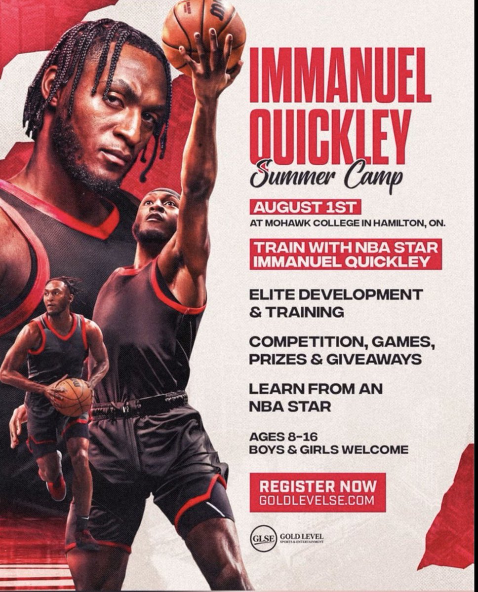 IQ_GodSon's tweet photo. 🇨🇦 🚨TORONTO AREA: The Immanuel Quickley Basketball Summer Camp at MOHAWK COLLEGE IN HAMILTON, ON.

📅 August 1, 2026

REGISTER NOW https://t.co/9gJyH228Ie

ELITE DEVELOPMENT &amp; TRAINING
COMPETITION, GAMES, PRIZES &amp; GIVEAWAYS LEARN FROM AN NBA STAR
AGES 8-16 BOYS &amp; GIRLS WELCOME https://t.co/8qNfekSvVk