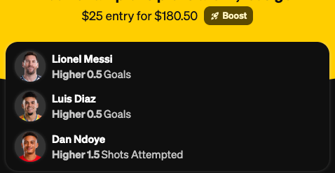 DavisMattek's tweet photo. i cant say my heart is in it after watching Tim Ream last night but playing Messi Goal, Diaz Goal, Dan Ndoye shots today https://t.co/kywn6vfcO2