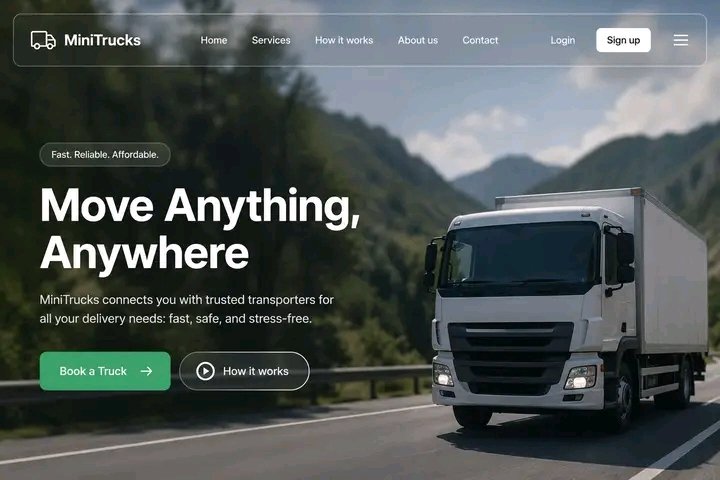 OLEEGodson's tweet photo. Currently building a mini-truck site that helps users to book trucks for transportation of bulk goods, relocation of office equipments, pick up and delivery of building materials and so on.

As a user, which design do u prefer 
#WebsiteDevelopment #UI https://t.co/Pps41kriRj