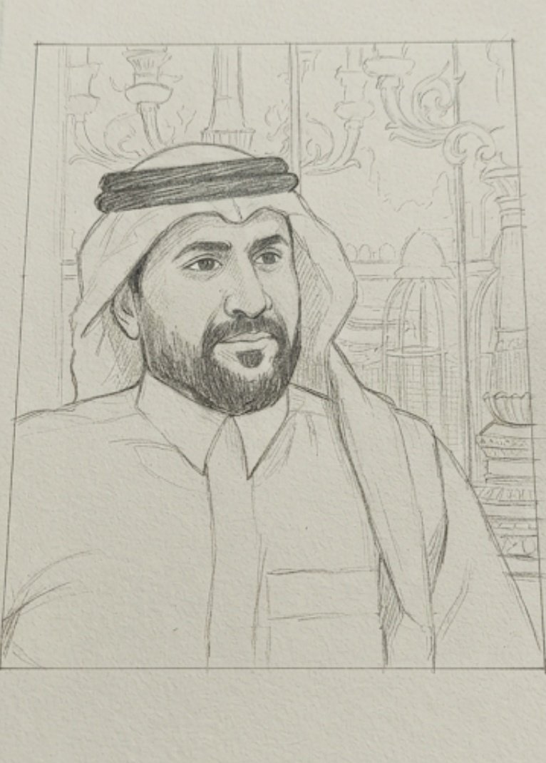 FaoziahM's tweet photo. @TALALT1a1 تشرفت برسم لوحه فنيه الاستاذ طلال الشيباني  
 يارب يشوفها وتنال اعجابه.
وا يجبر بخاطري  هديه بسيطه 💰🌺 https://t.co/3ZYJH9WOdG