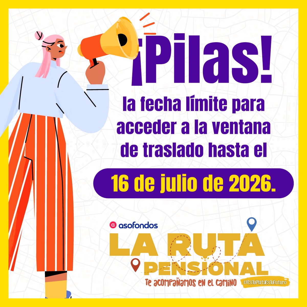 fondosdepension's tweet photo. Los requisitos para aplicar a la oportunidad de traslado son:

👩 Mujeres: tener más 750 semanas cotizadas y más de 47 años.  
👨 Hombres: tener más 900 semanas cotizadas y más de 52 años. https://t.co/D9ksm5GIwi