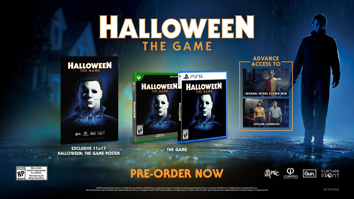 BDisgusting's tweet photo. HALLOWEEN: THE GAME physical editions for PlayStation 5 &amp; Xbox Series X are up for pre-order NOW, releasing October 6. 

Standard Edition will include a copy of the game, an exclusive poster, and advance access to the Michael Myers Clown skin and two civilian cosmetics. https://t.co/34lynEbuM3