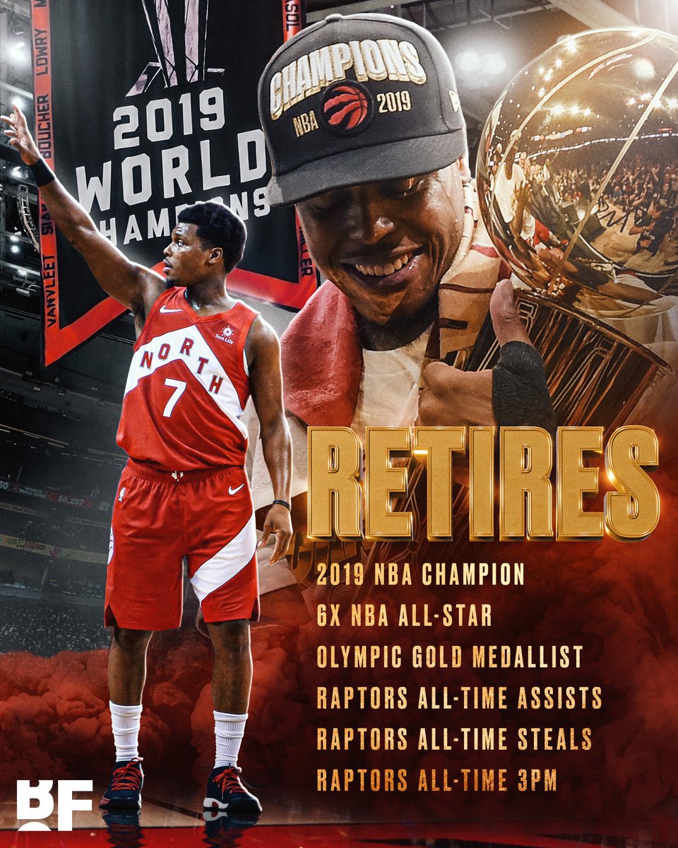 bballforever_'s tweet photo. Kyle Lowry has officially announced his retirement and will retire as a member of the Toronto Raptors 🦖👏

(Via Kyle_Lowry7/IG) https://t.co/T8hgZm0dLQ