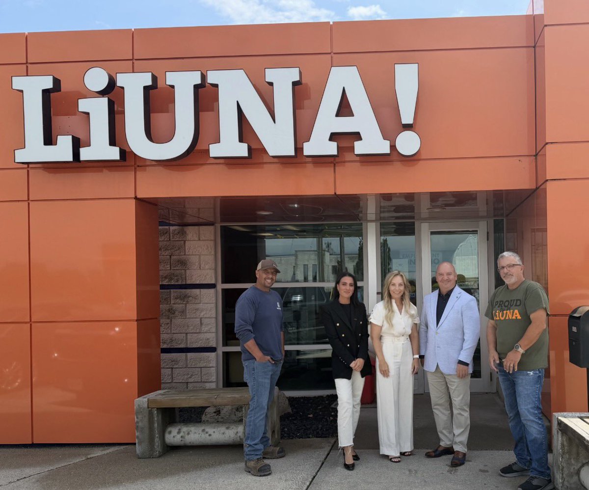 vcmancinelli's tweet photo. Great to be in Windsor this week with our @liuna625 team as we welcome Labour Minister @DavidPiccini, MPP @AndrewDowieMPP and @SkilledTradesON CEO Candice White, working together to invest in workers, streamline a modernized apprenticeship system and build a stronger Ontario! https://t.co/DAu3qCtxJl