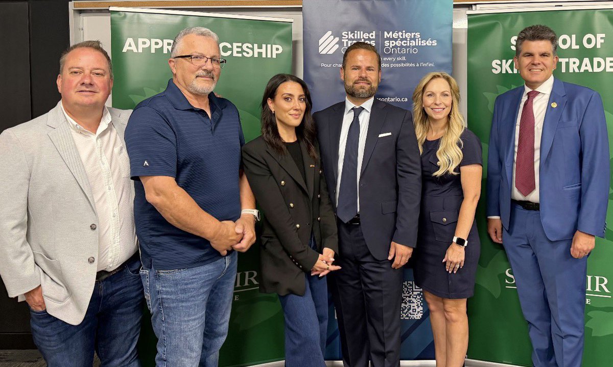 vcmancinelli's tweet photo. Great to be in Windsor this week with our @liuna625 team as we welcome Labour Minister @DavidPiccini, MPP @AndrewDowieMPP and @SkilledTradesON CEO Candice White, working together to invest in workers, streamline a modernized apprenticeship system and build a stronger Ontario! https://t.co/DAu3qCtxJl