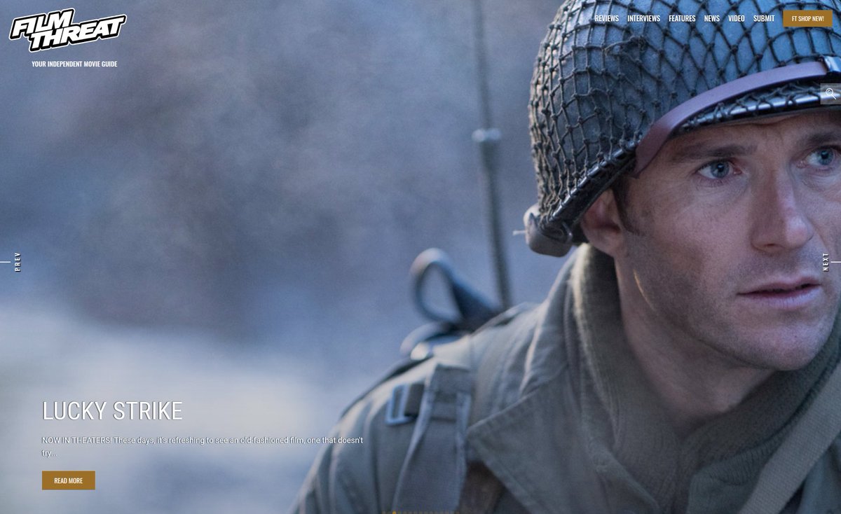 FilmThreat's tweet photo. “…[Castle] has to get to a certain location, through perilous territory, on his own…” Is Lucky Strike good enough to see in theaters? Read Alex Saveliev's review to find out.
https://t.co/WcwnMcAPmq #SupportIndieFilm #WWII #LuckyStrike #Action https://t.co/msxZL25g4d