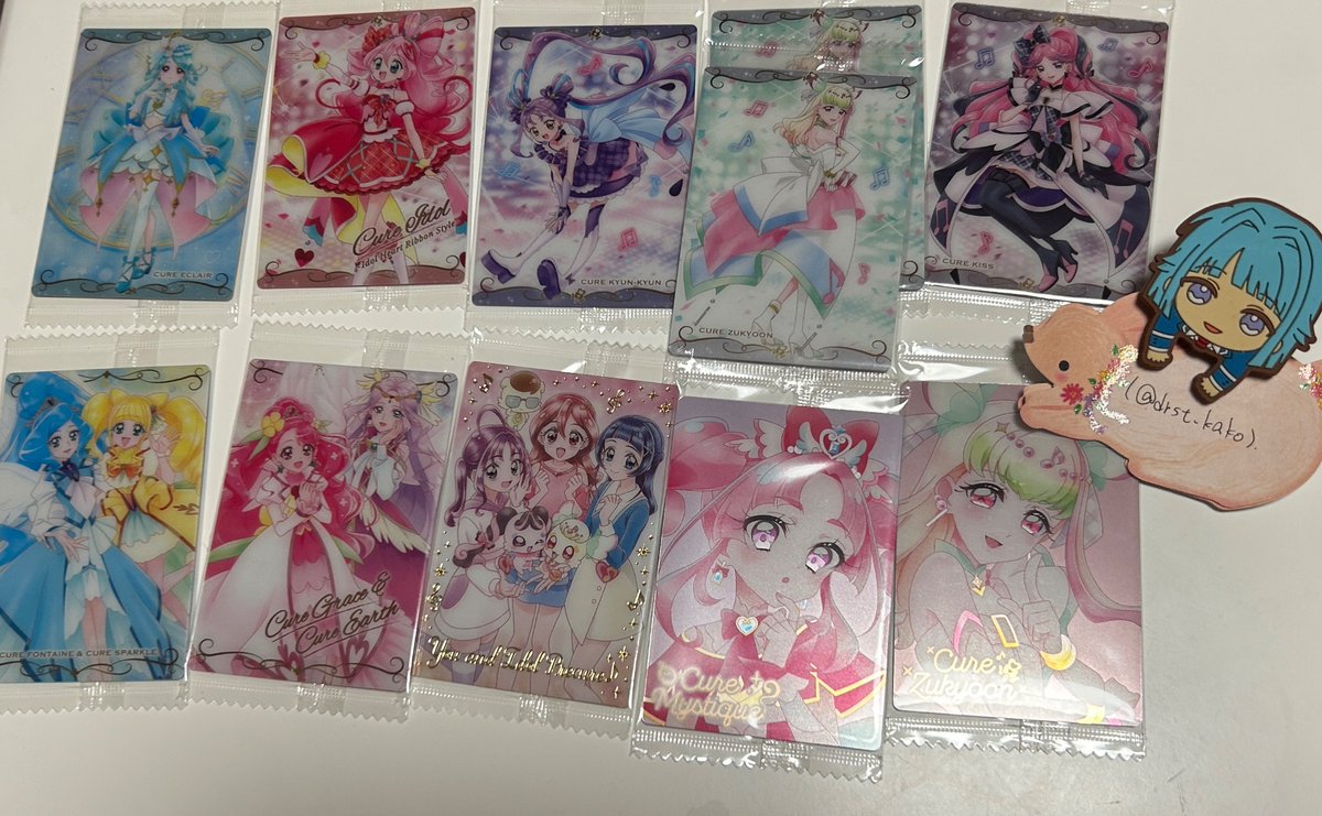 drst_kako's tweet photo. 【交換】プリキュア ウエハース カード

求)画像2枚目、過去弾HR何でも検討

譲)キュアエクレール、キュアアイドル、キュアキュンキュン、キュアズキューン、キュアキッス、キュアミスティック、ヒープリ、キミプリ

郵送のみ。検索からでもお気軽にお声掛けください！ https://t.co/0CGgj9VE1l