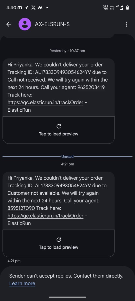 Sandymartin98's tweet photo. @PlatinumRx I ordered medicine on July 5th, and it is still not delivered. The delivery executive ignored my calls and falsely marked a 'failed attempt.' I am unable to cancel the order via the app or customer support. Please resolve this immediately and process a refund. https://t.co/o4cjwo9QEr