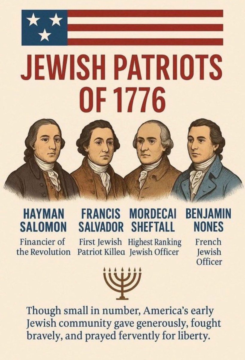 Rabbinical_'s tweet photo. Next time you say Jews didn’t build America take a look at this picture. 

While few in number, Jews fought and prayed fervently for independence 🙏🏻💙 https://t.co/CKzYQhkfUM