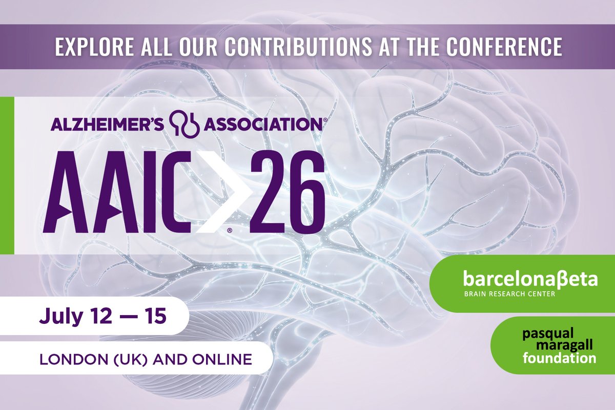 fpmaragall's tweet photo. 📍 Del 12 al 15 de julio estaremos en el #AAIC2026, en Londres, con los equipos de la Fundación Pasqual Maragall, el @BarcelonaBeta y los miembros de los proyectos becados por el Pasqual Maragall Researchers Programme (PMRP). https://t.co/GuMXXDQlAz