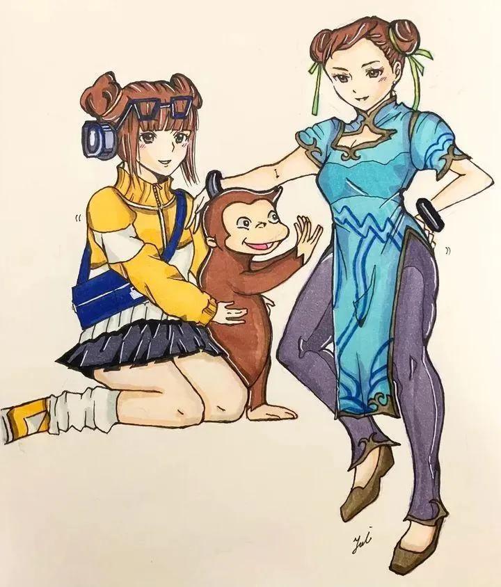 TFMax1989's tweet photo. @osaru_george_jp おさるのジョージ小林由美子さんで新しいアニメ観れますように
おさるのジョージとスト6のコラボグッズで春麗とリーフェンとジョージのハグイラストがグッズになりますように https://t.co/4npBHrK401