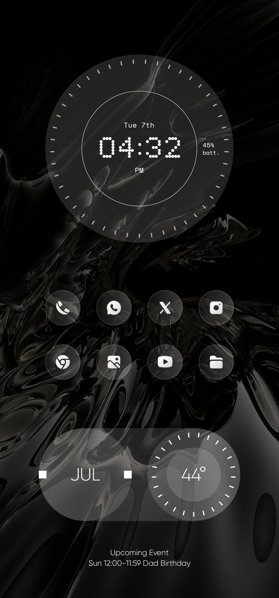 zeffisetups's tweet photo. Mist UI KWGT https://t.co/uv5fsfRbwZ
Tutorial https://t.co/g7zBiq1ecI
Backup & Wallpaper https://t.co/bkazCozlMV
Telegram https://t.co/uslLgZErom
Glass Icons @AppsLab_Co
#setupwithnova #mistuikwgt #bestwallpaper #bestwidgets #minimalwidgets #cleanui #cardwidgets https://t.co/NOyMZOxu3G