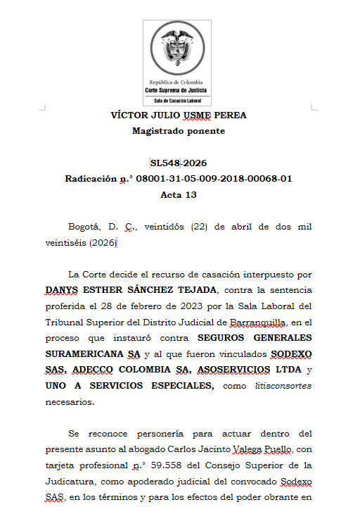 articulo20's tweet photo. SENTENCIA RECOMENDADA 🗣 

#Laboral

Valor probatorio y límites de las historias clínicas y exámenes periódicos para acreditar una condición médica vinculante al despido
 
SENT: SL548-2026 | RAD: 08001-31-05-009-2018-00068-01

Solicita la sentencia completa en comentarios ⬇️ https://t.co/xU6MNaabGU