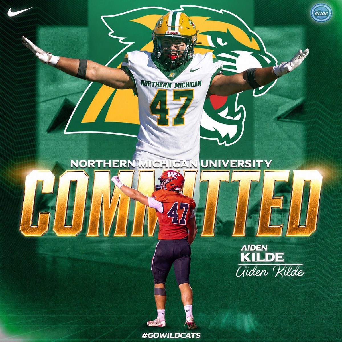 theAidenKilde's tweet photo. I am very excited to announce my commitment to Northern Michigan University! I am very grateful for this opportunity and can’t wait for the future! 💚💛 https://t.co/N1HT1nExc3