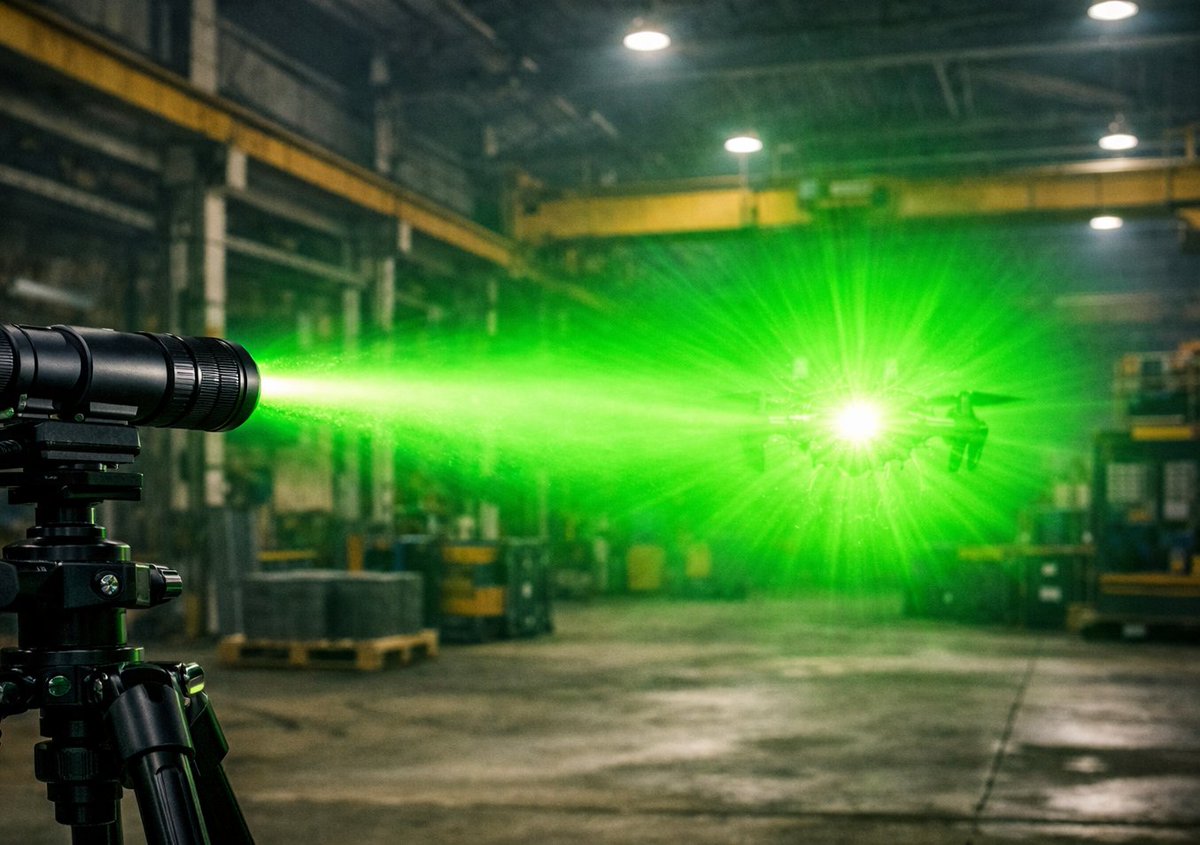 nuburulasers's tweet photo. Initial @TekneGroup test data: NUBURU’s laser dazzler showed EO sensor saturation + visual-acquisition denial across two UAV platforms in controlled indoor testing.

@TekneGroup controlling-interest transaction remains subject to Golden Power review and closing.

$BURU #CUAS #TEKNE #DEFENSETECH #LASERENERGY #NONKINETIC