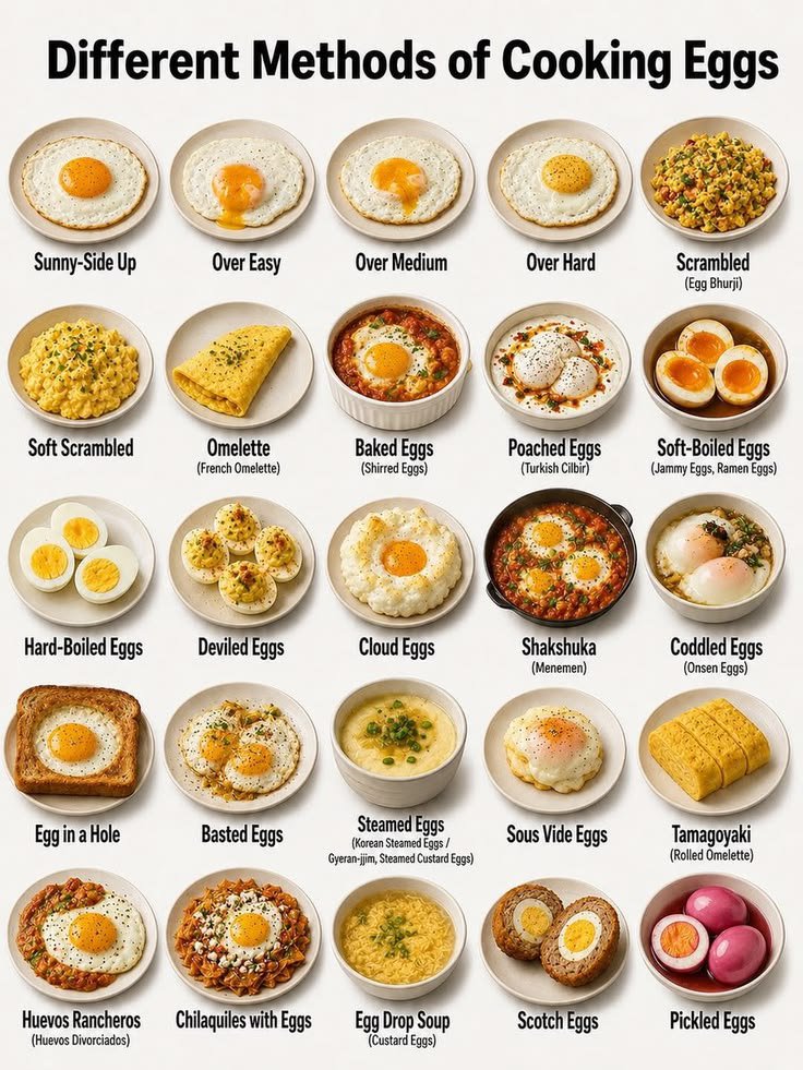 Troop_fail's tweet photo. Different methods of cooking eggs 🥚 . https://t.co/1M9kH1mwAl
